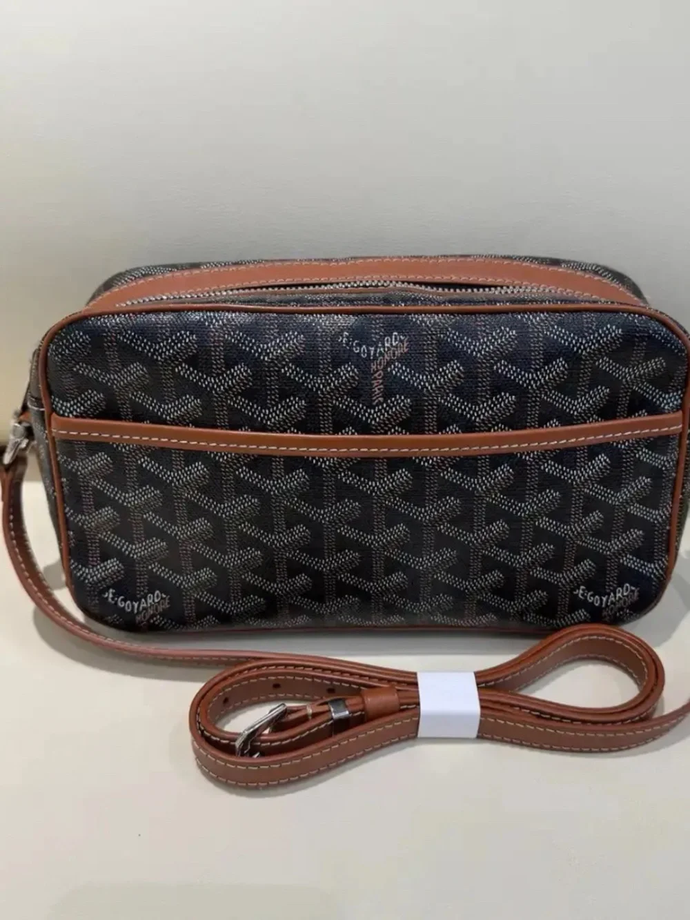 GOYARD Cap-Vert brown coated canvas shoulder bag